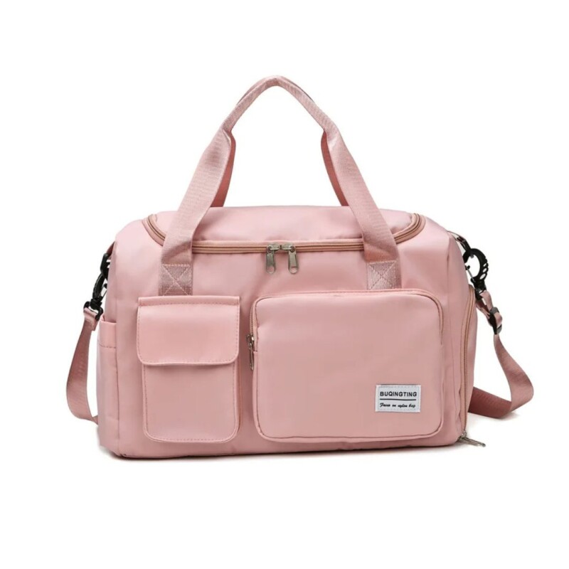 Bolso De Viaje Impermeable Con Compartimento Para Calzado Rosa claro