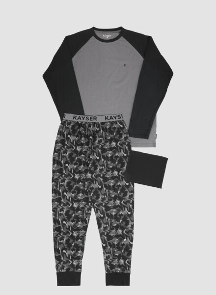 pijama rombo Gris