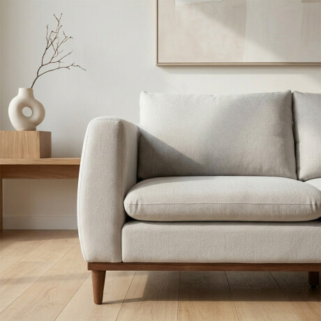 Sofá Vicenzo - Microfibra - 3 cuerpos FX4-10 (Beige)