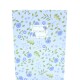 Cuaderno floreado A6 celeste