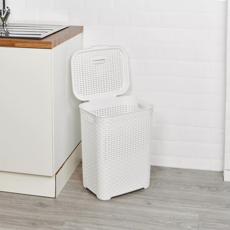Cesto para ropa 45 lts BLANCO