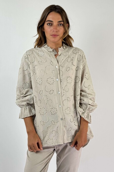 CAMISA TROPICAL Beige