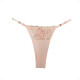 Tanga Colaless Ajustable De Encaje Rosa Claro