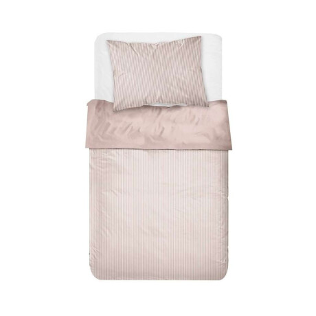 Juego De Sabanas Algodon 180H Twin 90X190+30Cm Rayas Cannon Rosa