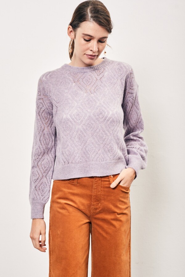 Sweater Textura Lila
