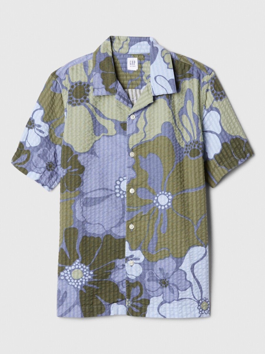 Camisa Manga Corta Niño - Multi Floral 