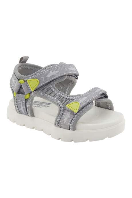 Sandalias casuales, diseño tiburón Sin color