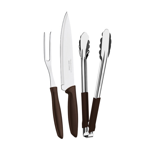 Juego para asado 3 piezas, línea PLENUS-CHURRASCO -TRAMONTINA TN9740