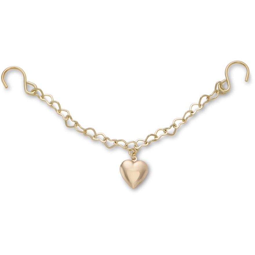 Jibbitz Gold Rivet Chain with Heart Multicolor