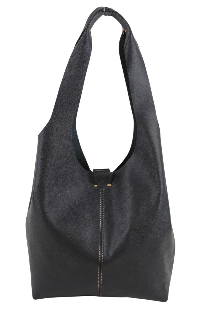 Tote Bag de Cuero Genuino Negro
