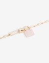 Pulseras Flexibles Piedra Pulsera Dije Candado Y Llave - Dorado