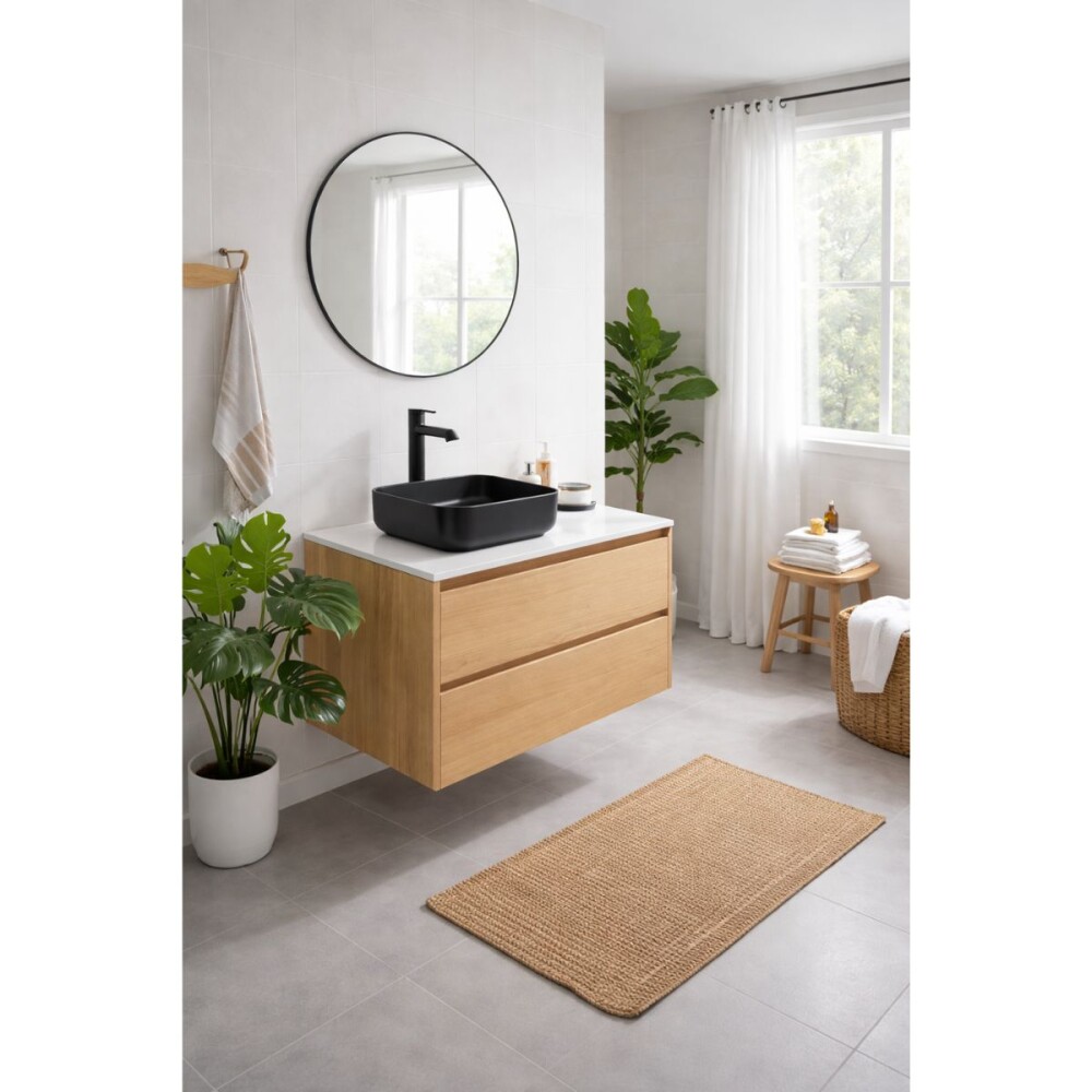 Bacha de apoyo cuadrada 39 cm Negro mate DMC Bacha De Apoyo Cuadrada 39 Cm Negro Mate Dmc