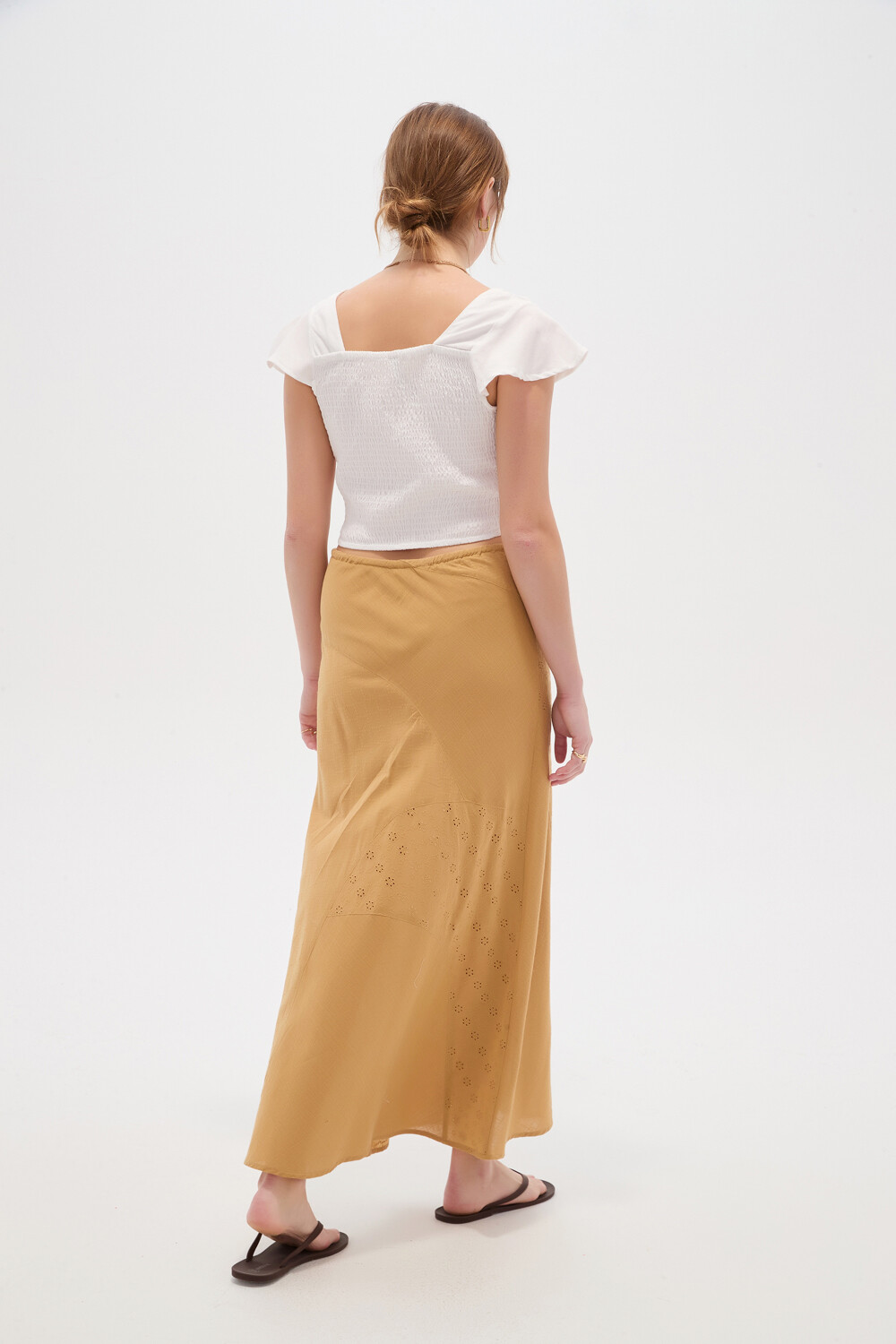 Falda Aglae Beige Oscuro