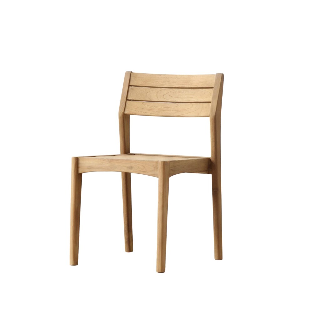 SILLA EXTERIOR MADERA NATURAL-BEIGE DANKE