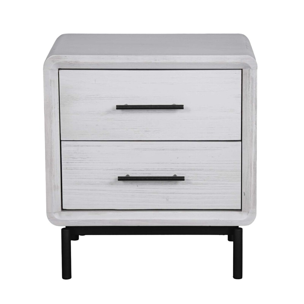 MESA DE LUZ 1 CUERPO MADERA BLANCO WESTBROOK