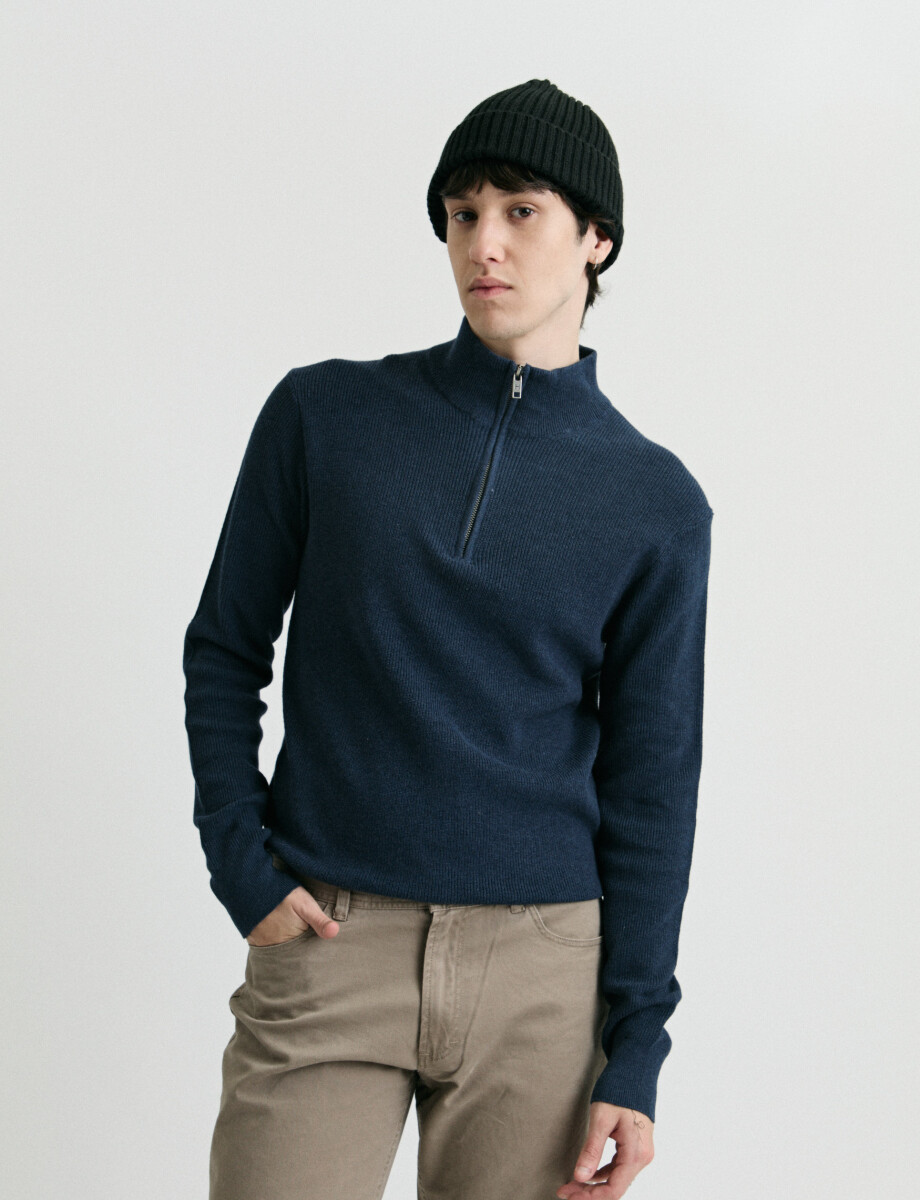 470988 CARDIGAN HARRY Azul Piedra Melange