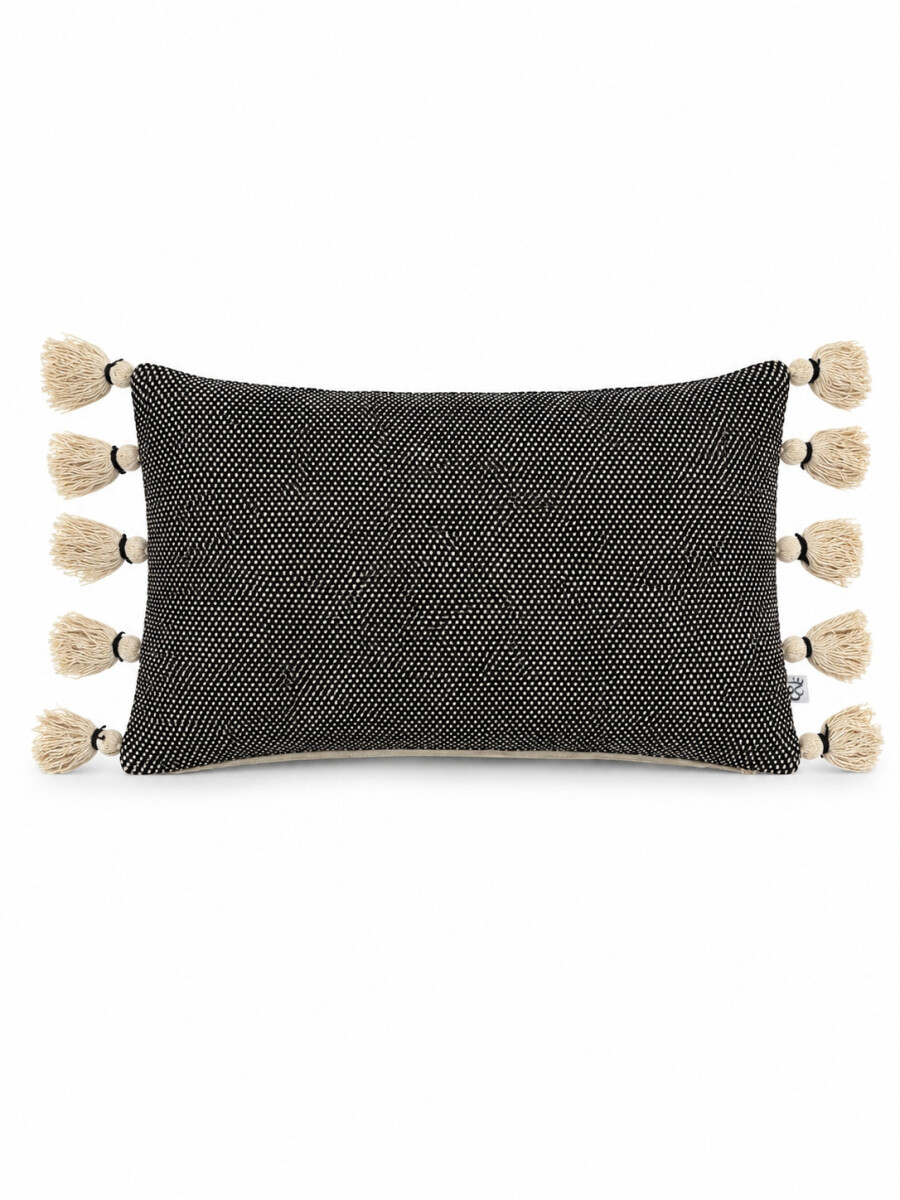 FUNDA ALMOHADON GASPEADO - NEGRO 