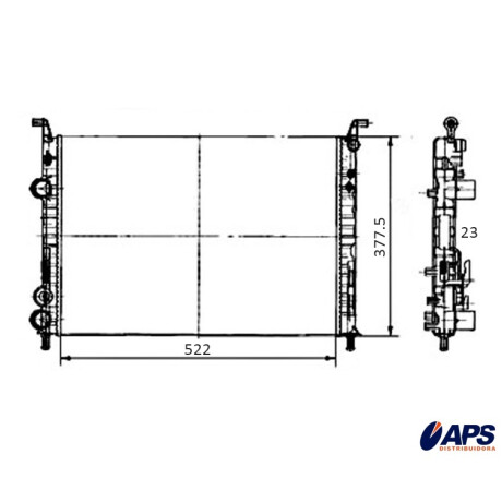 RADIADOR FIAT PALIO STRADA 1.0 1.3 1.4 8V MPI 01/13 52X37X23 - RADIADOR FIAT PALIO STRADA 1.0 1.3 1.4 8V MPI 01/13 52X37X23 -