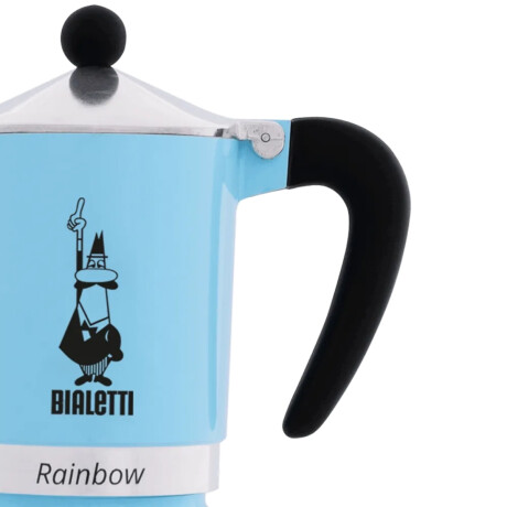 Cafetera Moka Rainbow Celeste 270ml 6 Tazas Bialetti Cafetera Moka Rainbow Celeste 270ml 6 Tazas Bialetti