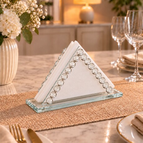 Porta Servilletas De Cristal Alto 12cm x Largo 20cm x Ancho 5cm Porta Servilletas De Cristal Alto 12cm x Largo 20cm x Ancho 5cm