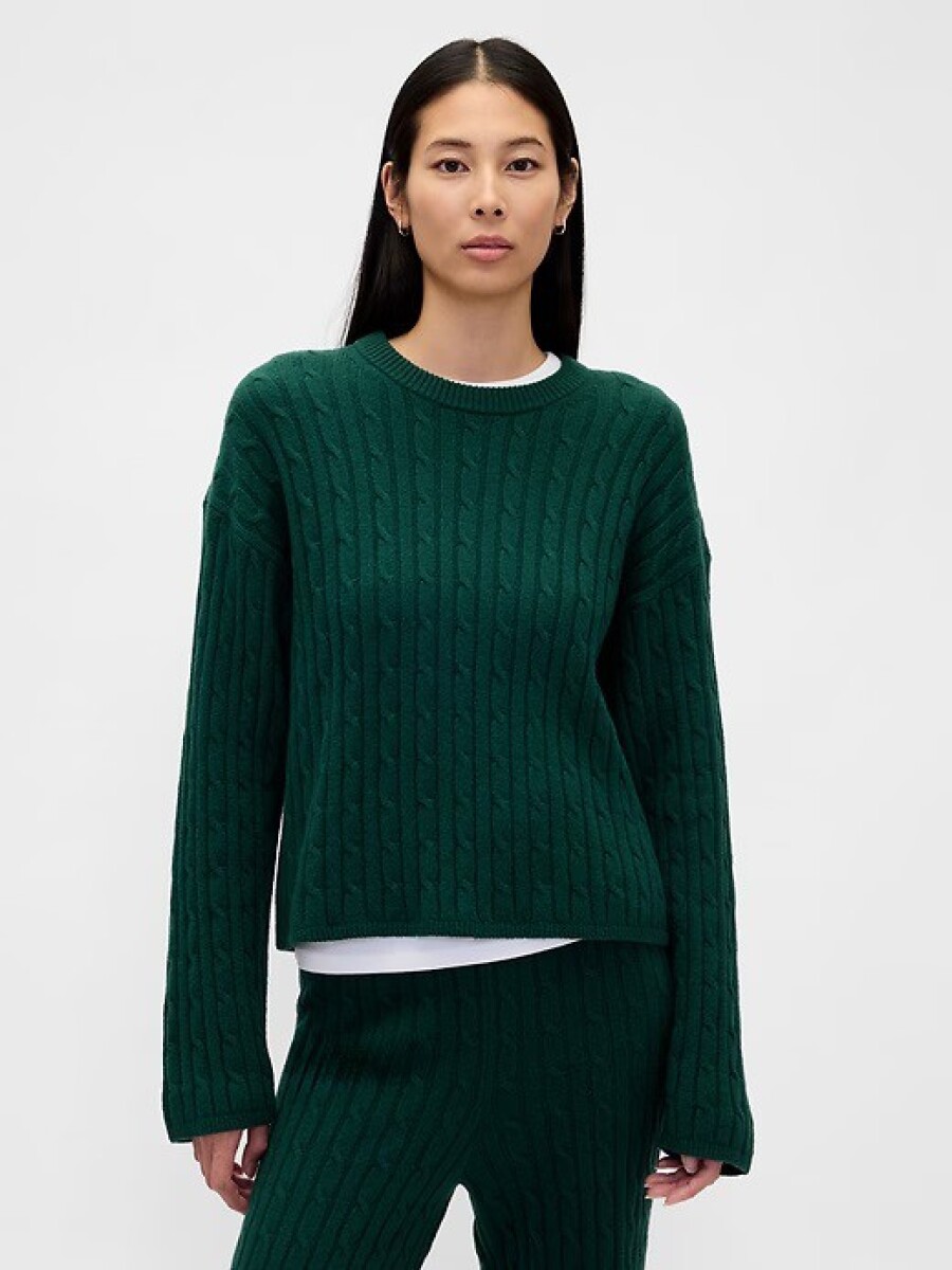 Buzo Cashsoft Ochos Mujer - Evergreen Glamour 