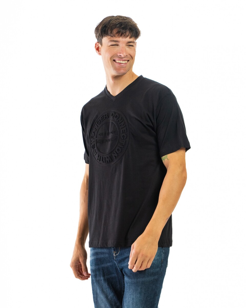Remera Estampada C/V Forum - Negro/ Letras 014 