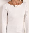 Remera Algodon Elastano Blanco