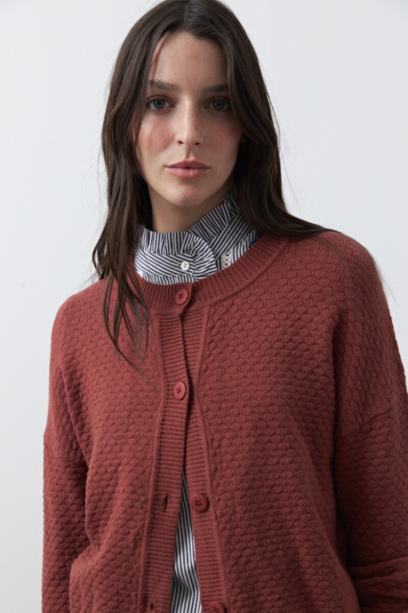 CARDIGAN TEODORA Ladrillo