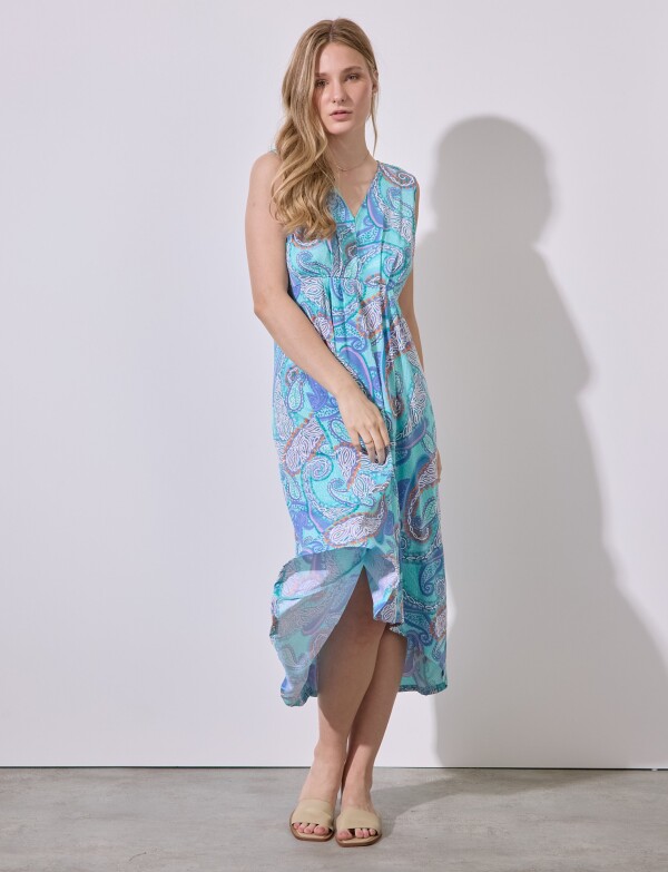 Vestido Maxi Printed VERDE/MULTI