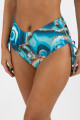 Bombacha alta jara print Aquamarine