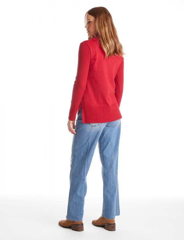 Buzo Cuello Volcado ROJO