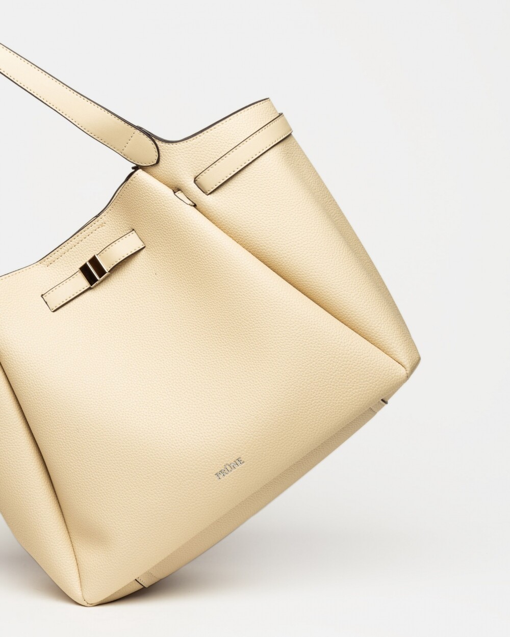 Bolso Marble en efecto cuero graneado Natural