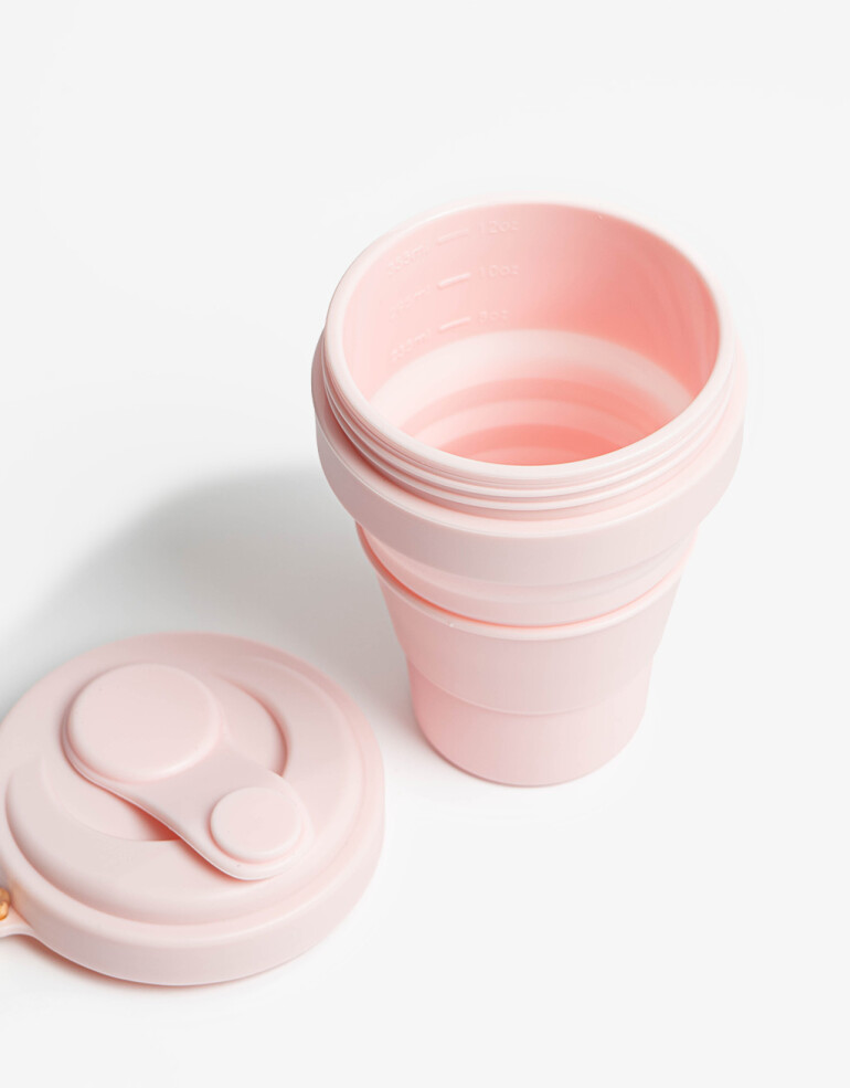 Artículos cocina Botellas Vaso Plegable De Silicona - Rosa Claro