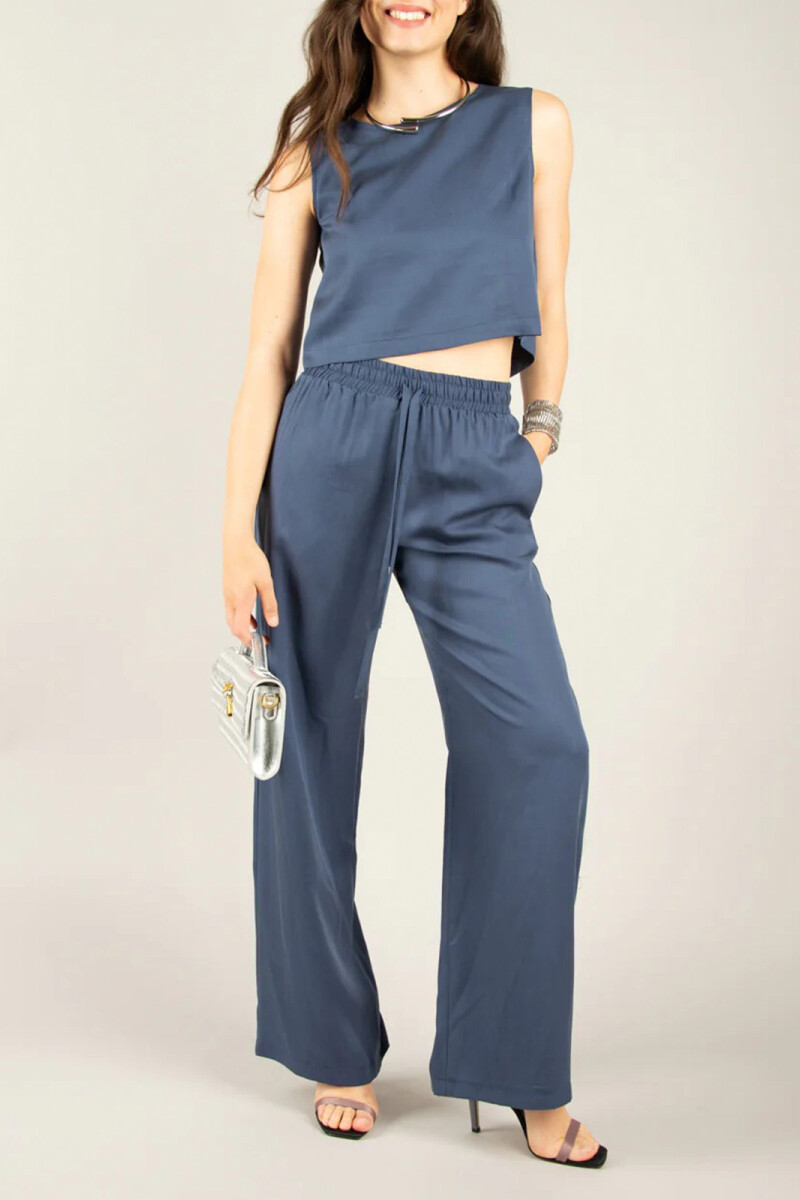 PANTALÓN RELAJADO Azul