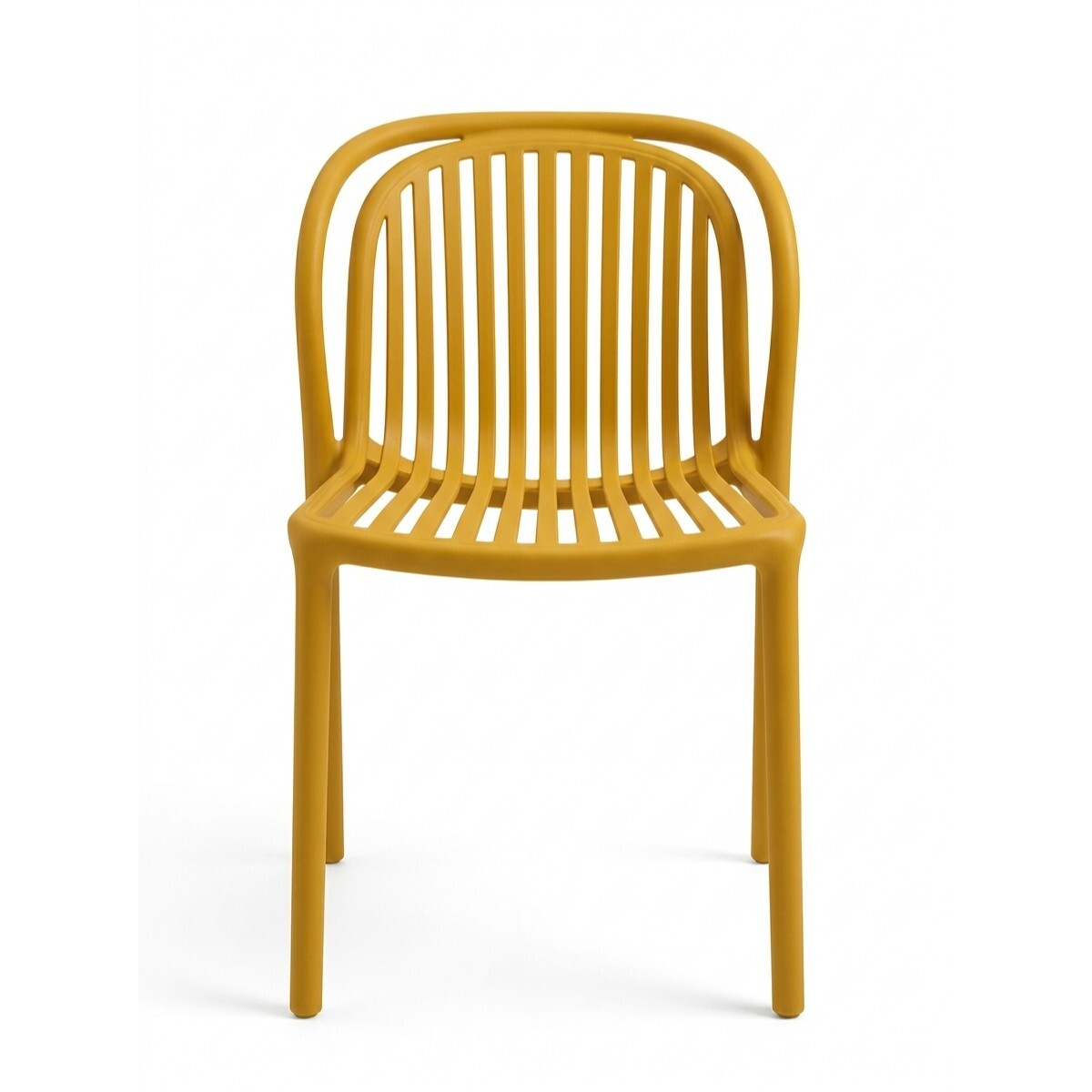 SILLA PLAST REJILLA MOSTAZA P/JARDIN 