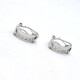 Aros En Oro 18K Blanco Y Brillantes Aros En Oro 18K Blanco Y Brillantes