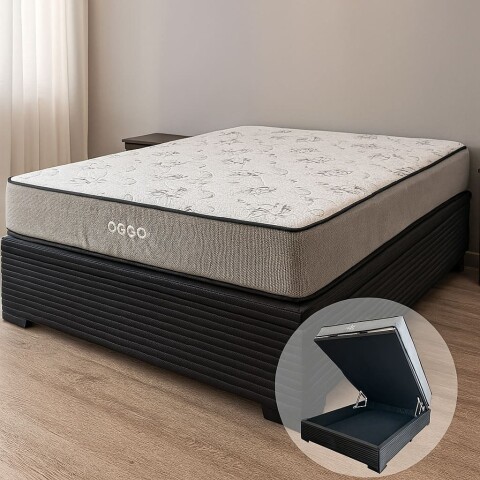 Sommier MEGA DENSIDAD Box Baúl – Reversible con Refuerzo Grauniert® 2 Plazas 138 cm
