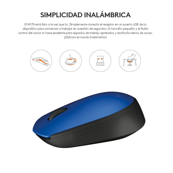 Mouse Inalámbricos Logitech M170 AZUL