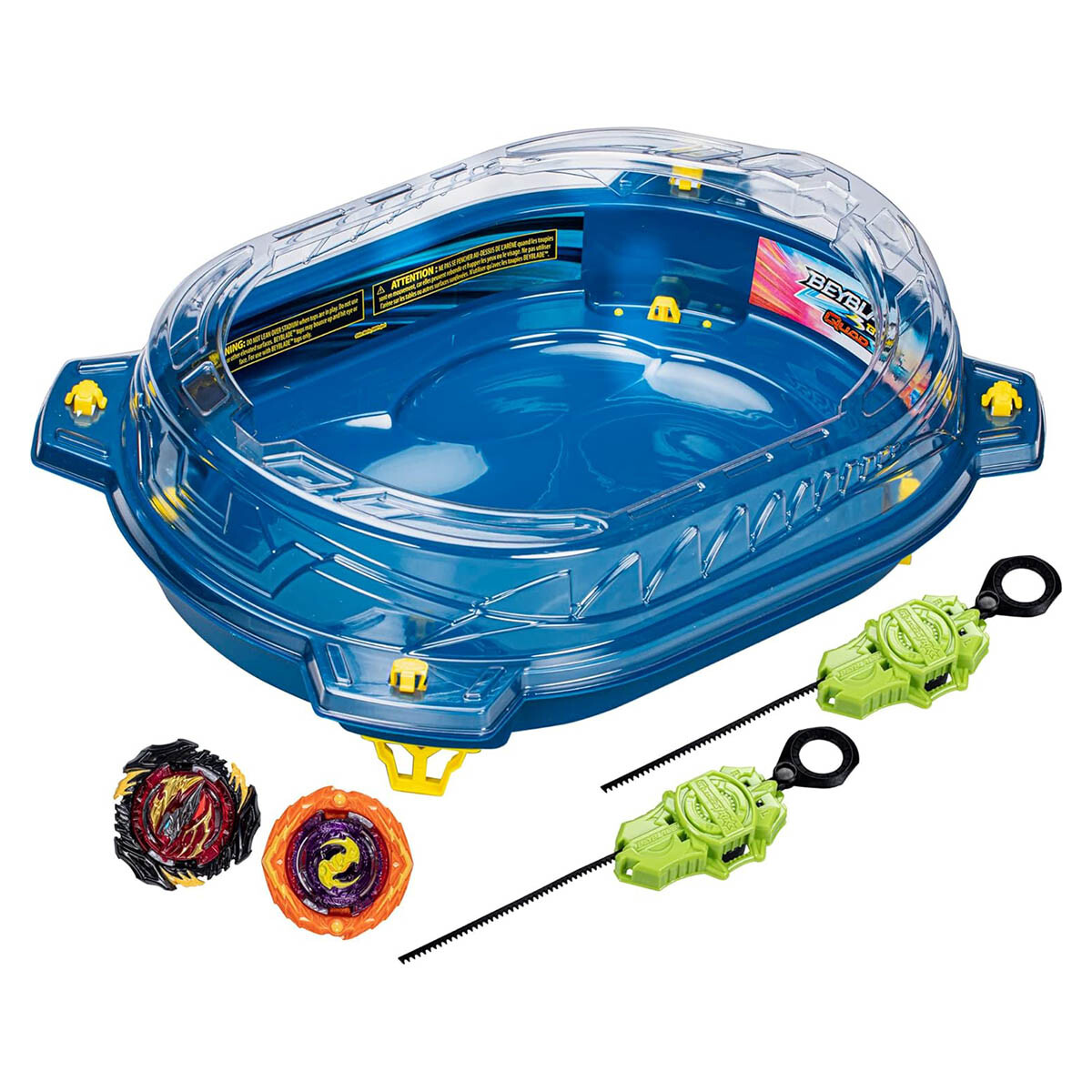 Set Batalla Beybalde Burst Quadtrike Hasbro Trompos 