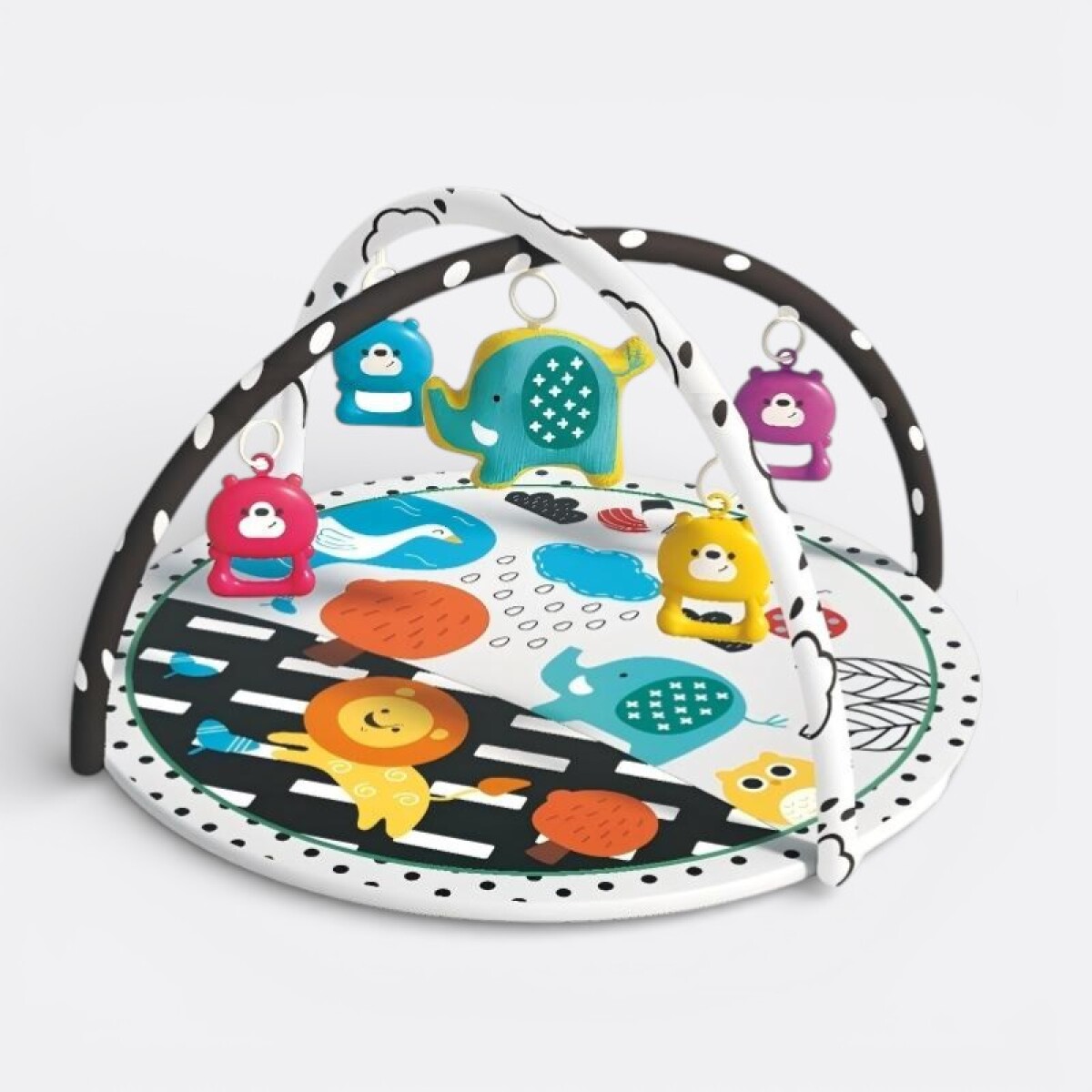 Gimnasio Bebé Didáctico Colorido 5 Juguetes Removibles - Animales Selva 