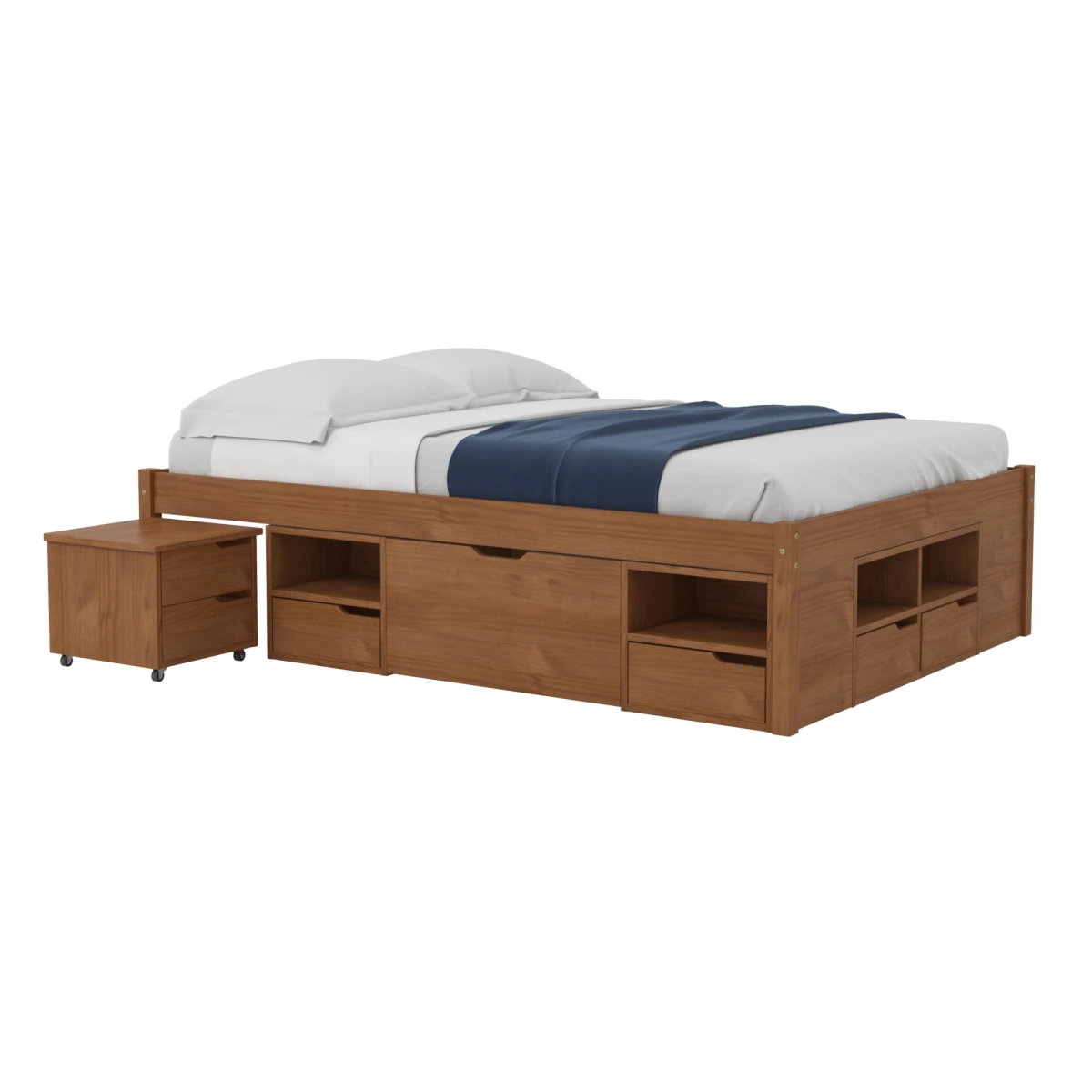 Cama 2 plazas con Cajones - Charme - Linea Funcional - Amendoa 