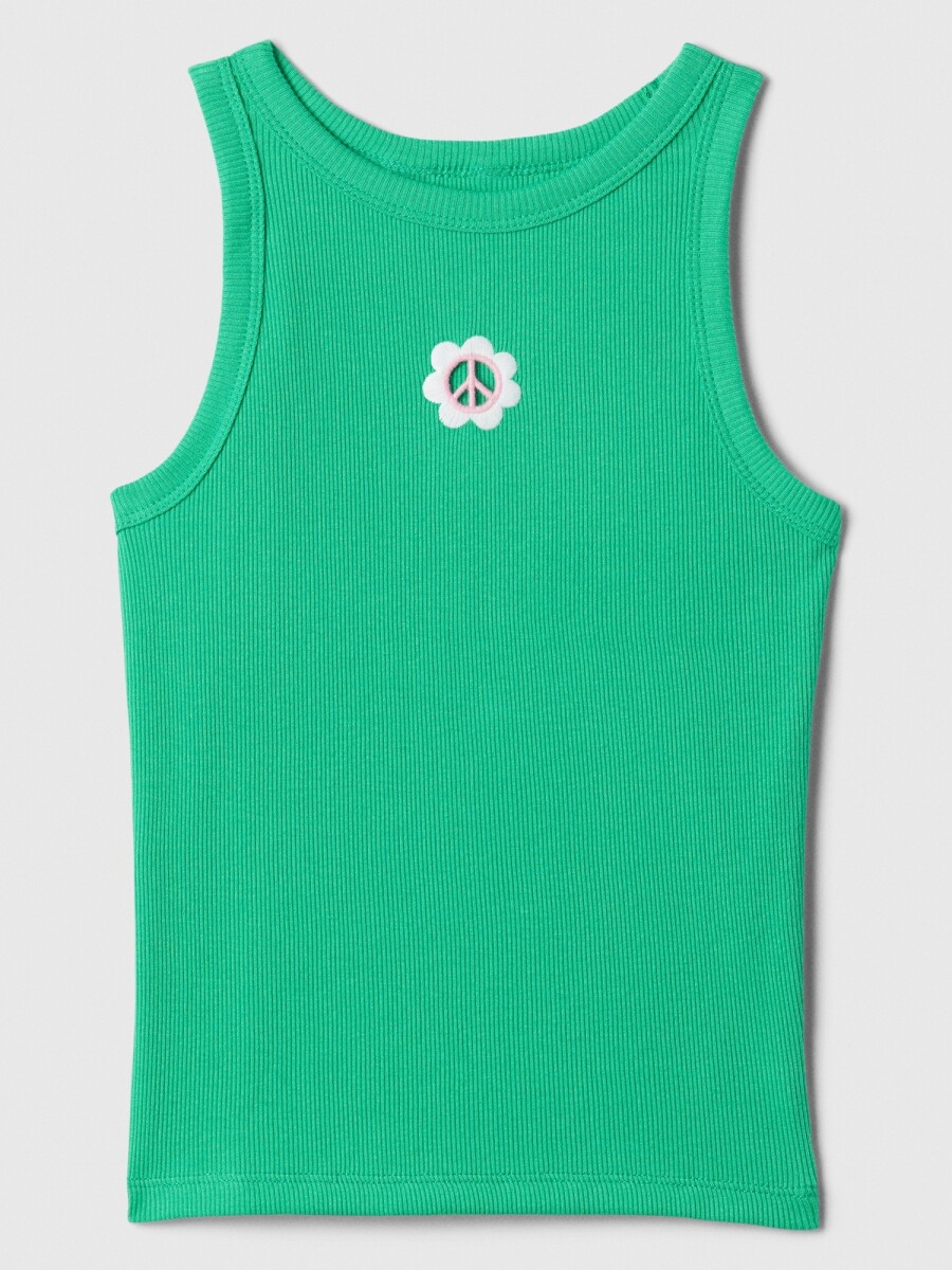 Musculosa Cuello Alto Niña - Simply Green 17-5936 
