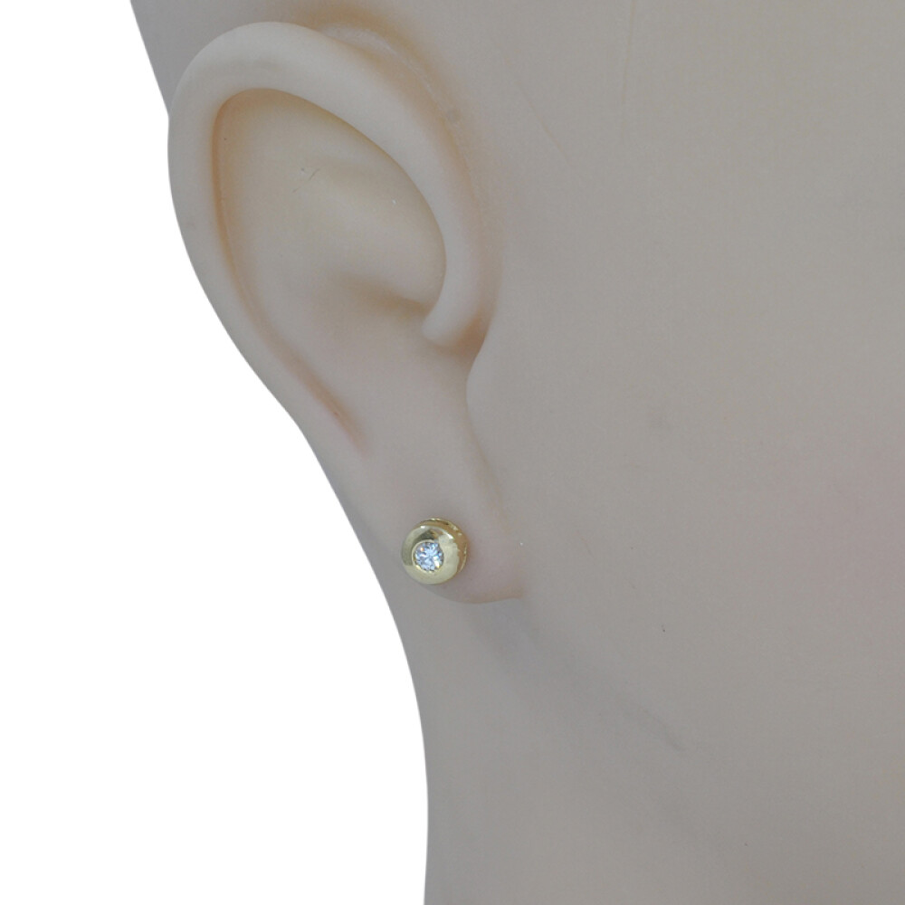 Caravanas en oro 18k y brillantes Caravanas en oro 18k y brillantes