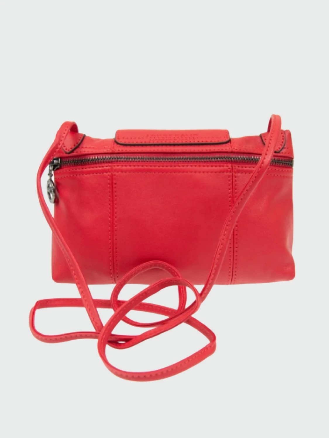 Longchamp -Cartera pequeña de cuero, Le pliage Cuir Naranja