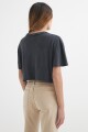 Remera oversized cropped GRIS