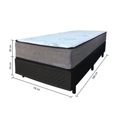 Sommier MEGA DENSIDAD 1 Plaza - Reversible -100% Espuma D26 - 78x188x26 cm | Soporta 130 Kg Sommier MEGA DENSIDAD 1 Plaza - Reversible -100% Espuma D26 - 78x188x26 cm | Soporta 130 Kg