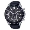 Reloj Casio Edifice EFV-620L-1AVUDF para hombre en acero con correa de cuero negro Negro