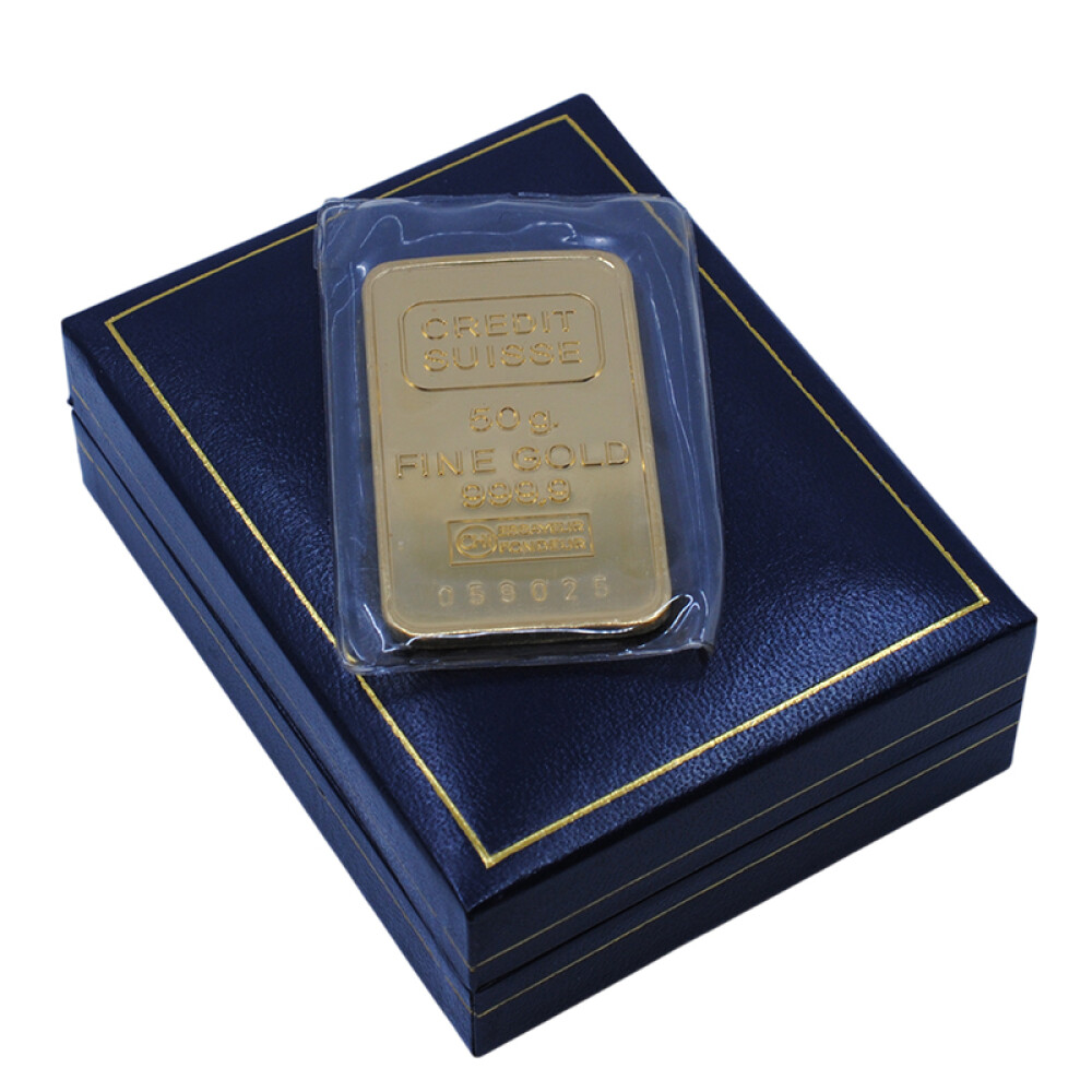Lingote de oro fino Credit Suisse 50 gr Lingote de oro fino Credit Suisse 50 gr