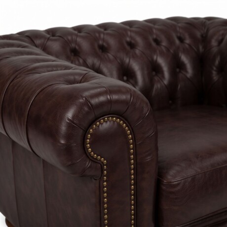 Sofá Chesterfield Novo - Cuero Básico - 1 cuerpo Café - (Preventa)