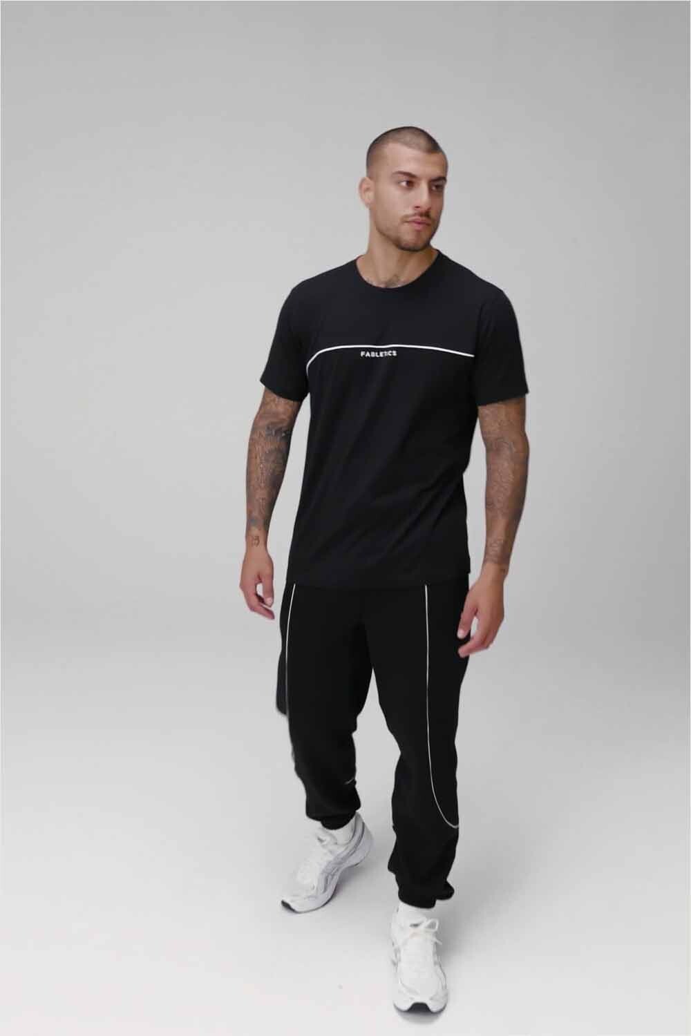 Polo The 24-7 Tee Dna Stripe Hombre Black/Classic White